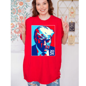 Trump Colorblock Red Cotton Shirts