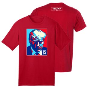 Trump Colorblock Red Cotton T Shirt Back