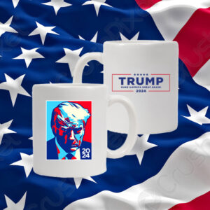 Trump Colorblock White Coffee Mug Cup