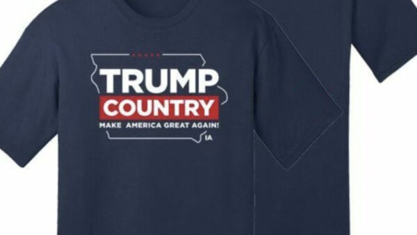 Trump Country Iowa Navy Cotton T-Shirt: Show Your Patriotism and Support - Image 2