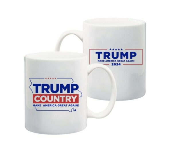 Trump Country-Iowa: Show Your Patriotism with Our White Coffee Mug