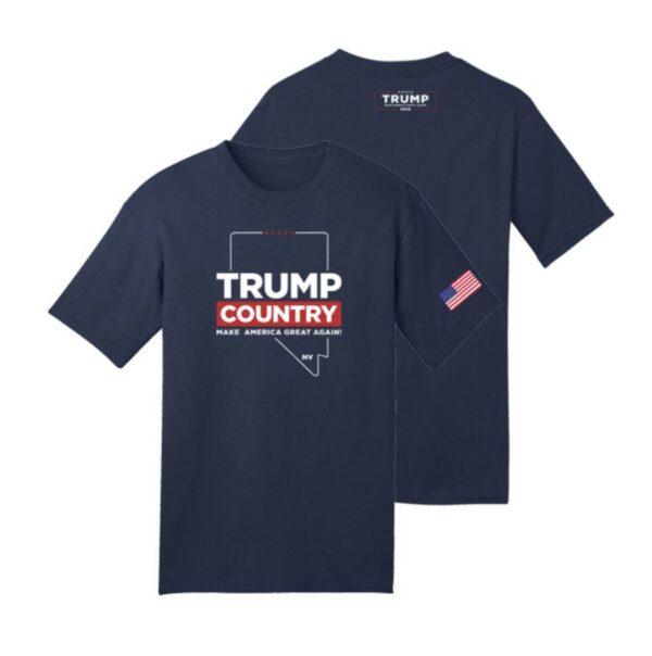 Trump Country Nevada Navy Cotton T-Shirt: Show Your Patriotism and Support