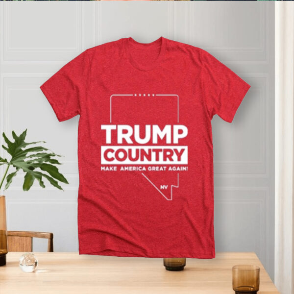 Trump Country Nevada: Show Your Patriotism with Our Red Cotton T-Shirt - Image 2