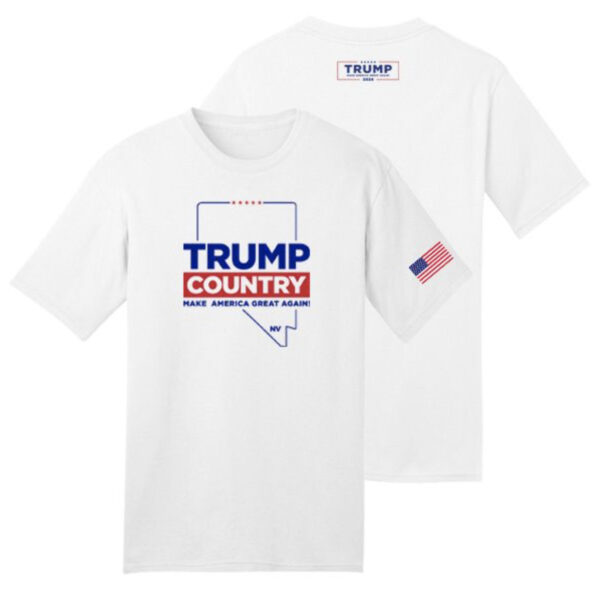 Trump Country Nevada: Show Your Patriotism with Our White Cotton T-Shirt