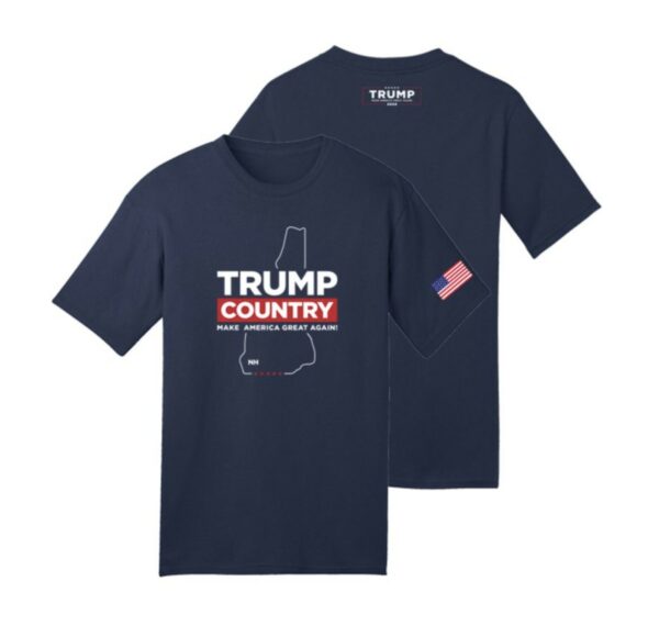 Trump Country: New Hampshire Navy Cotton T-Shirt