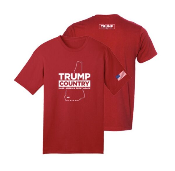 Show Your Trump Pride: Red Cotton T-Shirt for New Hampshire Patriots