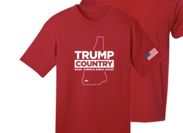 Show Your Trump Pride: Red Cotton T-Shirt for New Hampshire Patriots - Image 2