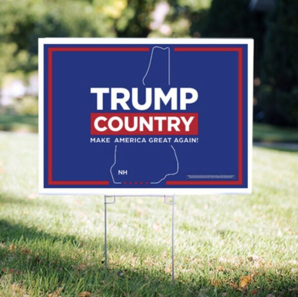 Show Your Trump Pride with Our 24"x18" New Hampshire Yard Sign