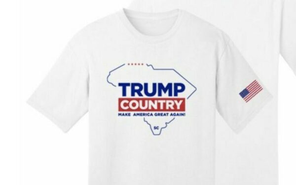 Show Your Trump Pride: White Cotton T-Shirt for South Carolina Patriots - Image 2