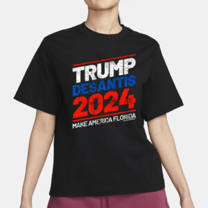 Trump DeSantis 2024 Make America Florida Distressed Unisex Classic T Shirt3