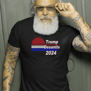 Trump Desantis 2024 Red White And Blue Simple T Shirts