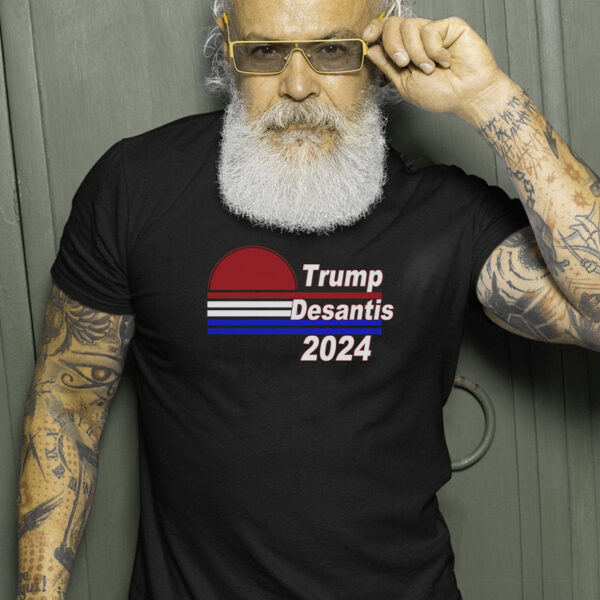 Trump Desantis 2024: Show Your Patriotic Support with Our Red, White, and Blue T-Shirt - Image 2