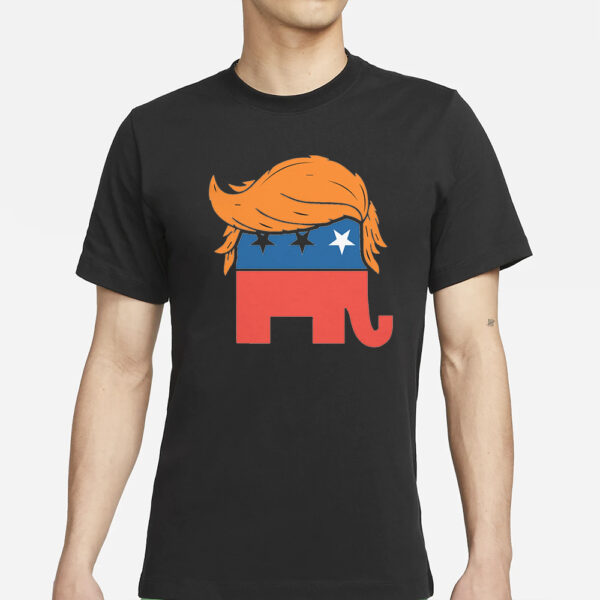 Show Your Republican Pride with the Trump Elephant GOP Hair T-Shirt