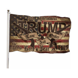 Trump Law Order 2d Amendment Guns American Flag Trump 2024 Flags