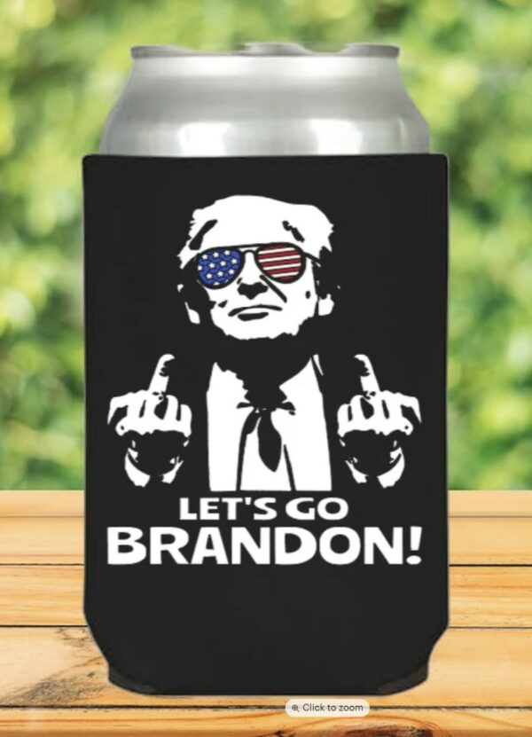 Let's Go Brandon Stars and Stripes Can Cooler: Show Your Patriotism and Support