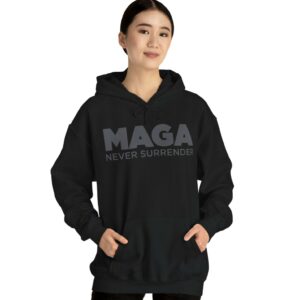 Trump MAGA Never Surrender Black Hoodie Shirts