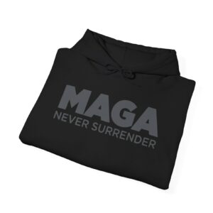 Trump MAGA Never Surrender Black Hoodies