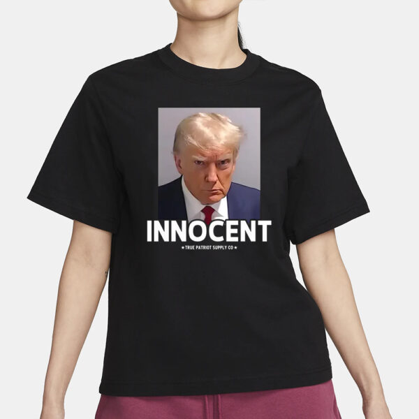 Trump Mugshot Innocent Unisex Classic T-Shirt: Show Your Support for the Former President - Image 2