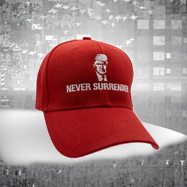 Trump Mugshot Never Surrender Embroidered Hat: A Symbol of Unwavering Patriotism - Image 3