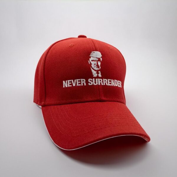 Trump Mugshot Never Surrender Embroidered Hat: A Symbol of Unwavering Patriotism