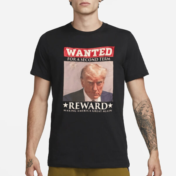 WANTED: Trump Mugshot Black T-Shirt