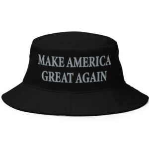 Trump Never Surrender Black MAGA Bucket Hats