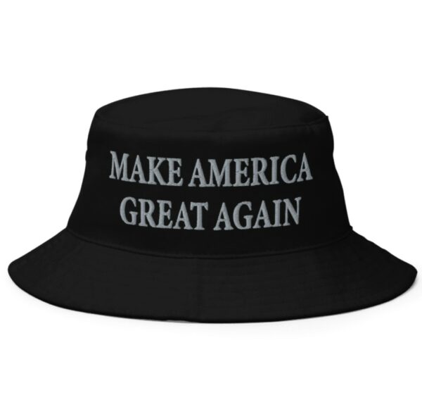 Trump Never Surrender Black MAGA Bucket Hats