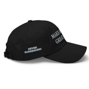 Trump Never Surrender Black MAGA Dad Hats