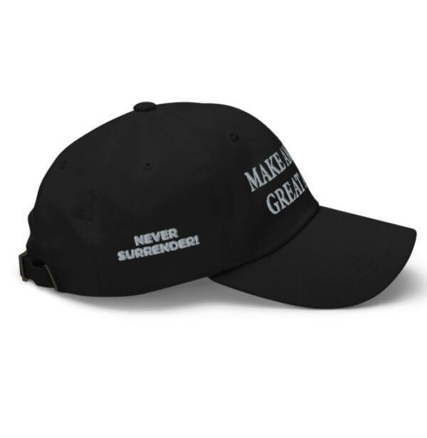 Trump Never Surrender Black MAGA Dad Hats