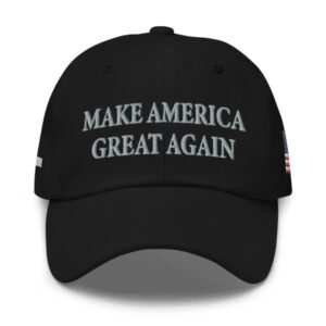 Trump Never Surrender Black MAGA Flag Usa Hat