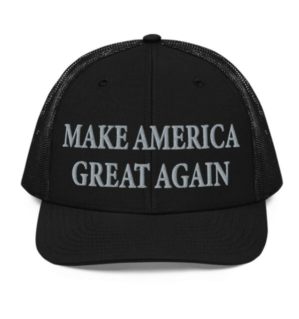 Trump Never Surrender Black MAGA Snapback Trucker Cap