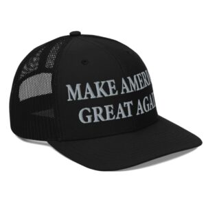 Trump Never Surrender Black MAGA Snapback Trucker Cap Hats