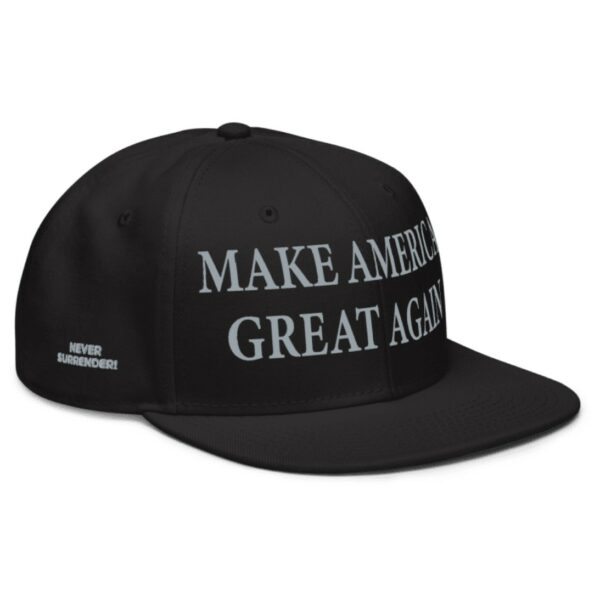 Trump Never Surrender Black MAGA Snapbacks Hats