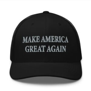 Trump Never Surrender Black MAGA Trucker Hat