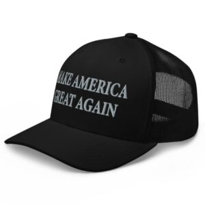 Trump Never Surrender Black MAGA Trucker Hats