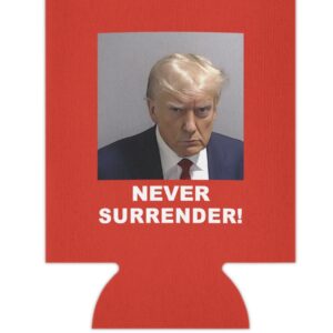 Trump Never Surrender Can Cooler Red