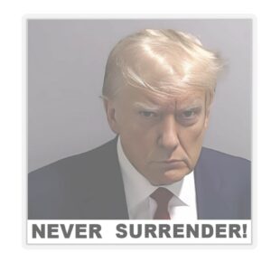 Trump Never Surrender Kiss Stickers