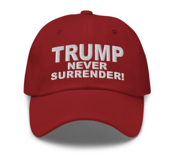 Trump Never Surrender: The Ultimate Patriotic Red Hat - Image 3