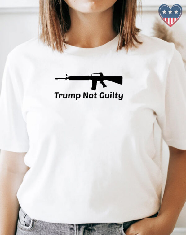 Trump Not Guilty Gun Cotton T-Shirt: Show Your Support for the 45th President