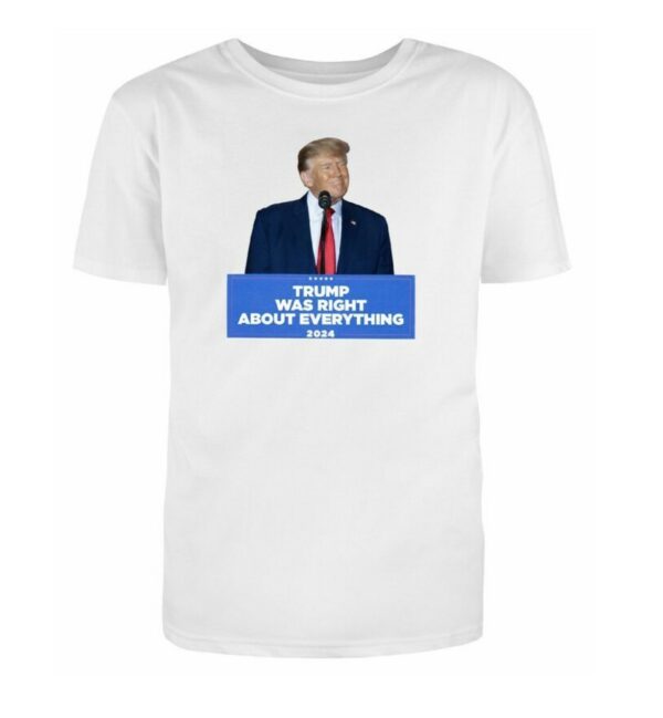 Trump Was Right: Podium Cotton T-Shirt - Image 3