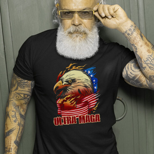 Ultra MAGA Bald Eagle: Show Your Patriotism with Our Anti-Biden Trump 2024 T-Shirt