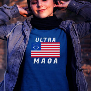 Ultra MAGA Betsy Ross 1776 Flag Trump 2024 Anti Biden T Shirts