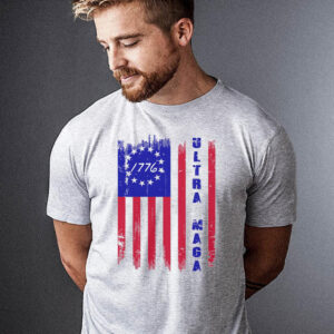 Ultra MAGA Betsy Ross USA Flag Trump 2024 Anti Biden T Shirts