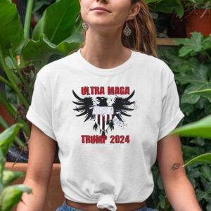 Ultra MAGA Eagle Grunge Splatter Trump 2024 Anti Biden T Shirts