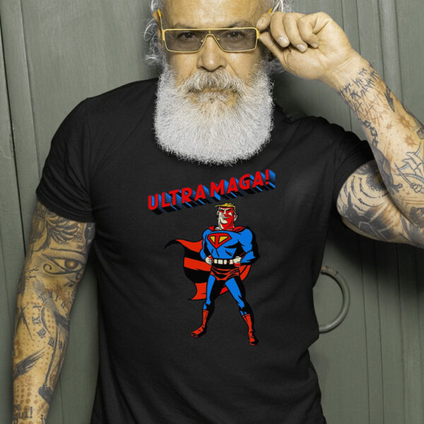 Ultra MAGA Superhero Parody: Trump 2024 Anti-Biden T-Shirt