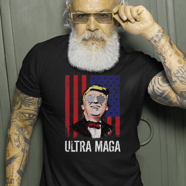 Ultra MAGA USA Flag Parody: Anti-Biden T-Shirt for Trump 2024