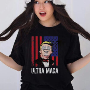 Ultra MAGA USA Flag Parody Trump 2024 Anti Biden T Shirts