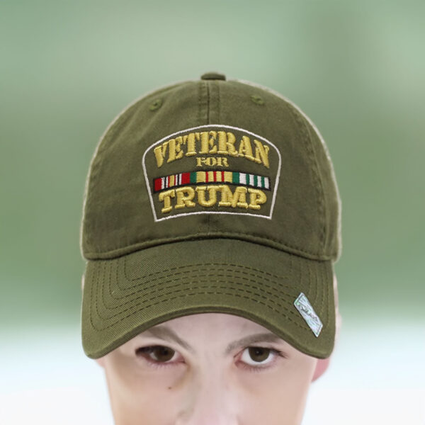 Show Your Support: Embroidered Veteran for Trump 2024 Cap - Image 2