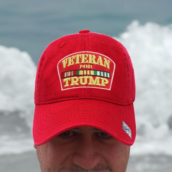 Show Your Support: Embroidered Veteran for Trump 2024 Cap