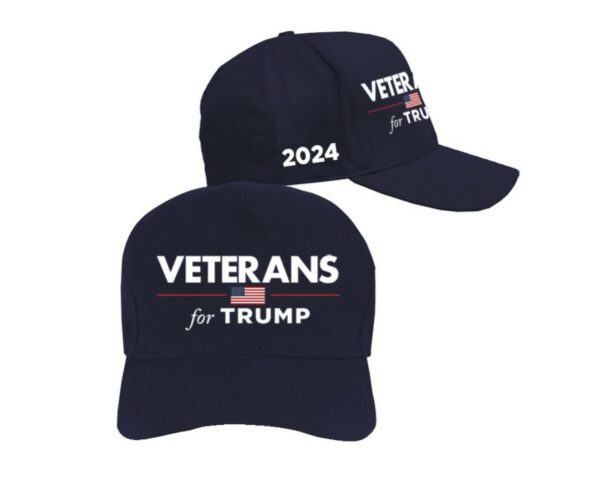 Veterans for Trump 2024: Structured Navy Hat for Patriotic Americans